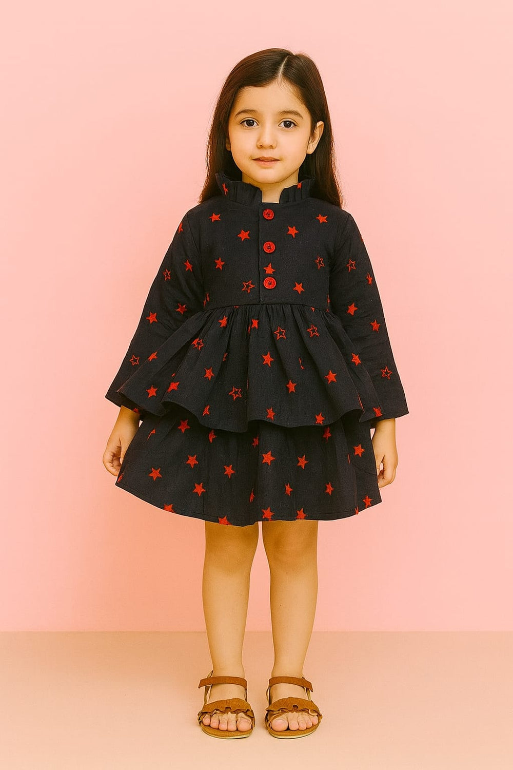 Girls Khaddar Frock Z020