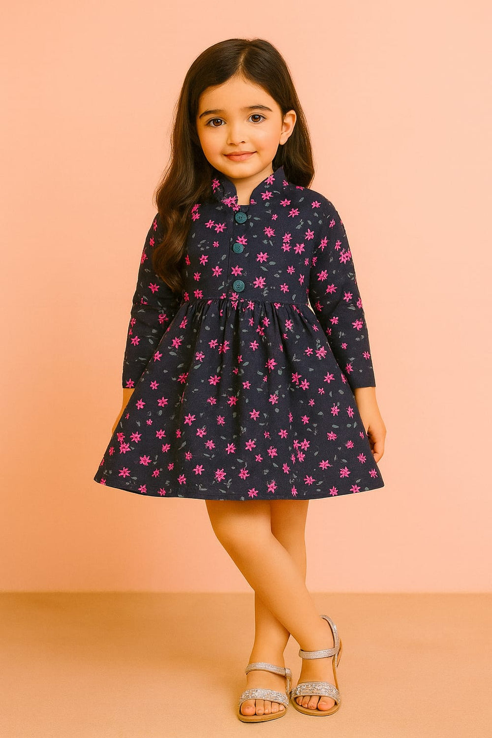 Girls Khaddar Frock Z0078