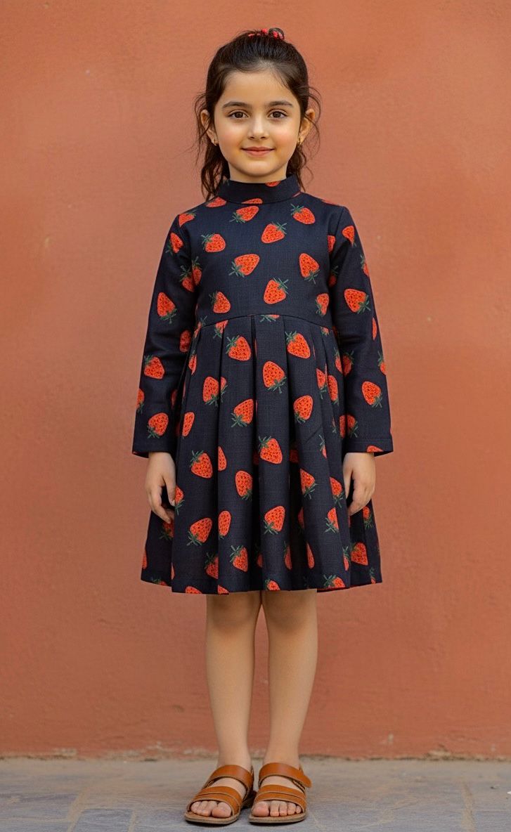 Girls Khaddar Frock Z013